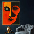 Abstract Face Mindset Is Everything Cotton Canvas Wall Painting