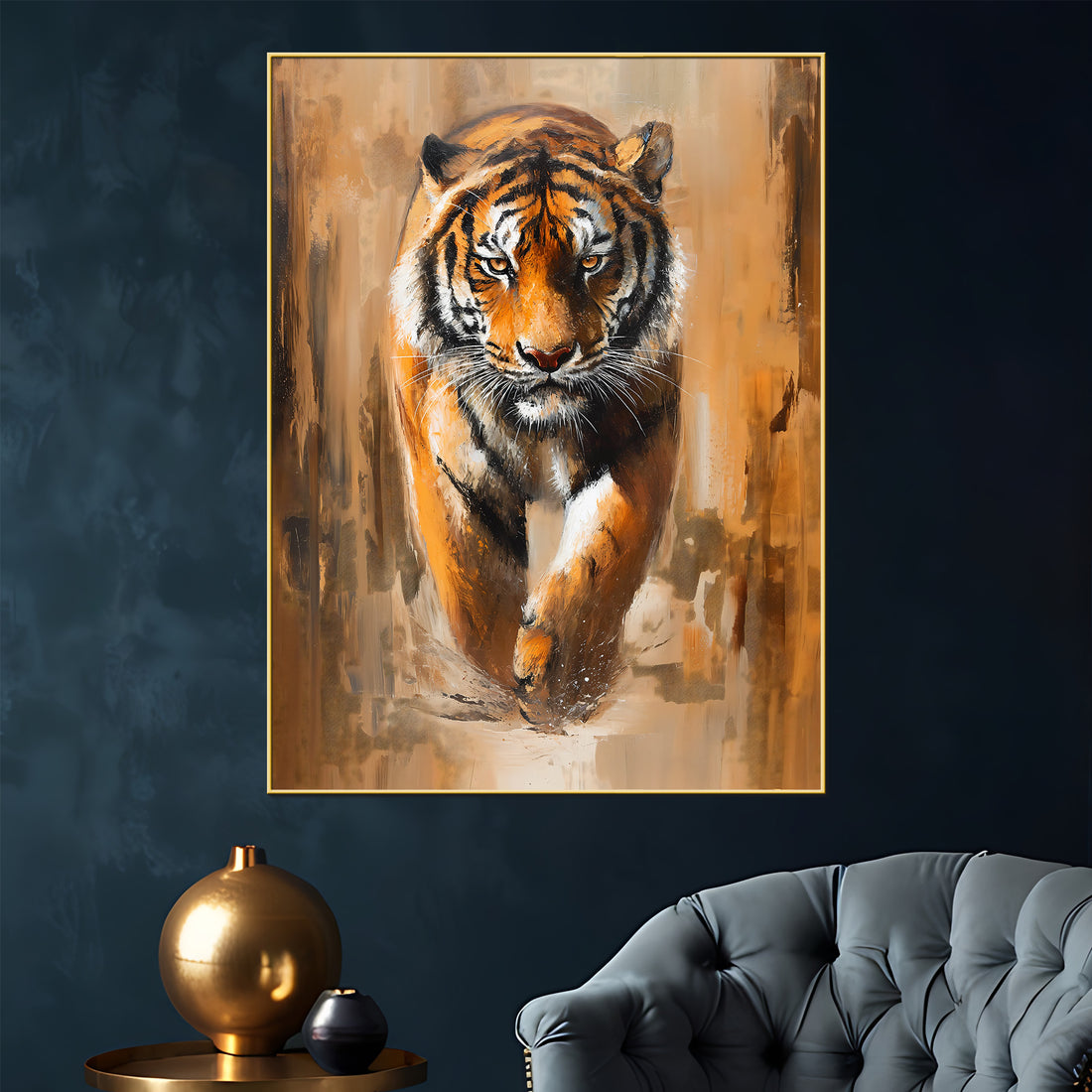 Abstract Lone Warrior On Final Walk Cotton Canvas Wall Painting
