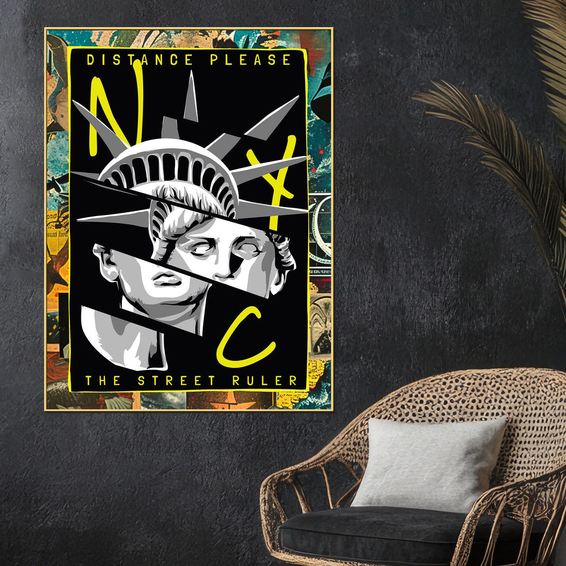 Abstract NYC The Street Ruler Canvas Wall Painting