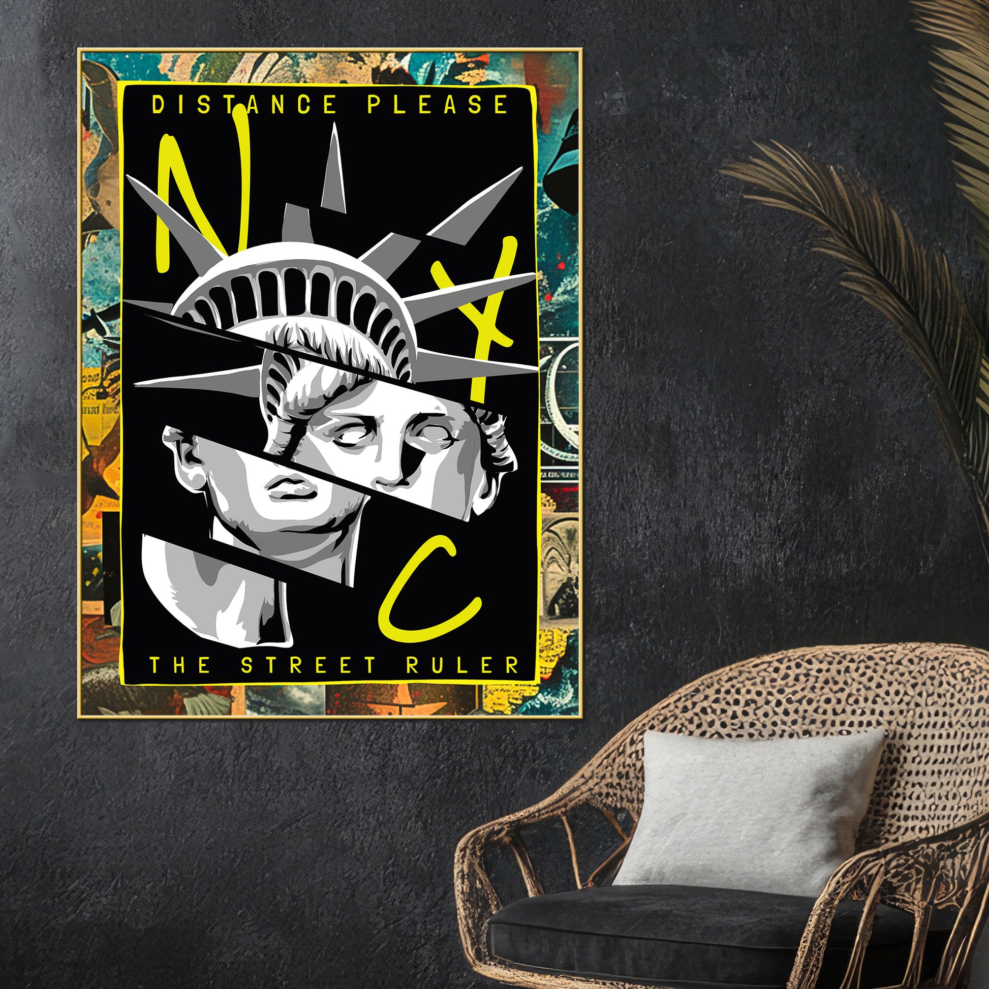 Abstract NYC The Street Ruler Canvas Wall Painting