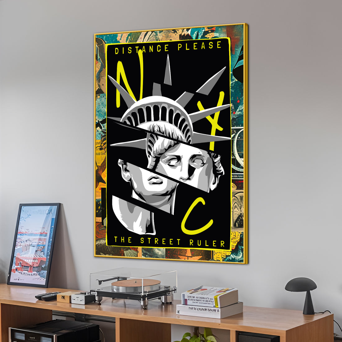 Abstract NYC The Street Ruler Canvas Wall Painting