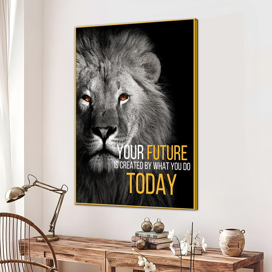Always First Step Decide Your Last Step Cotton Canvas Wall Painting