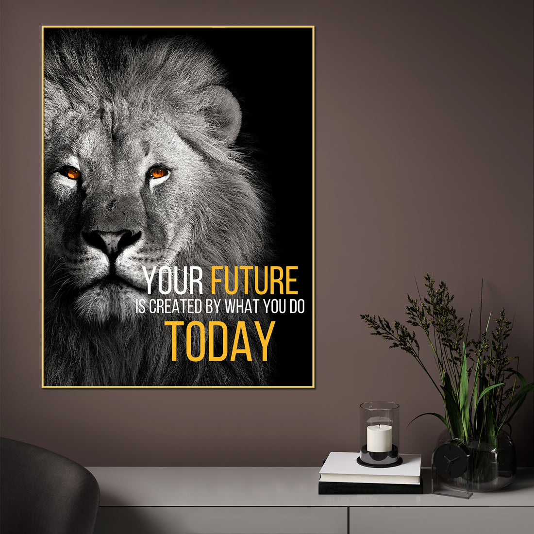 Always First Step Decide Your Last Step Cotton Canvas Wall Painting