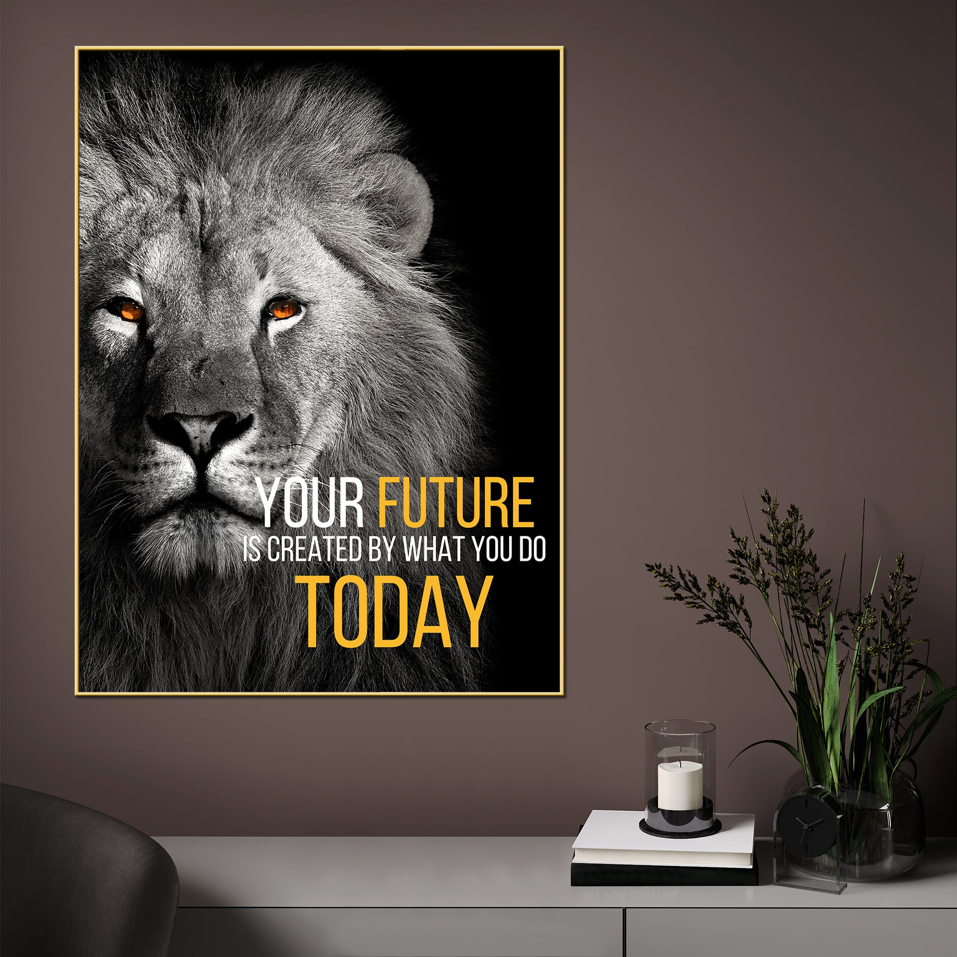 Always First Step Decide Your Last Step Cotton Canvas Wall Painting