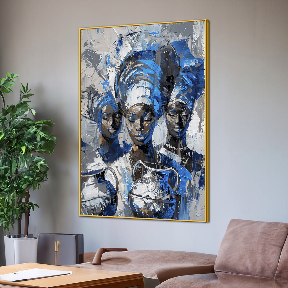 Aziza Of African Fairy Cotton Canvas Wall Painting