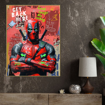 Be The Hero Of Your Life Dead Pool Graffiti Cotton Canvas Wall Painting