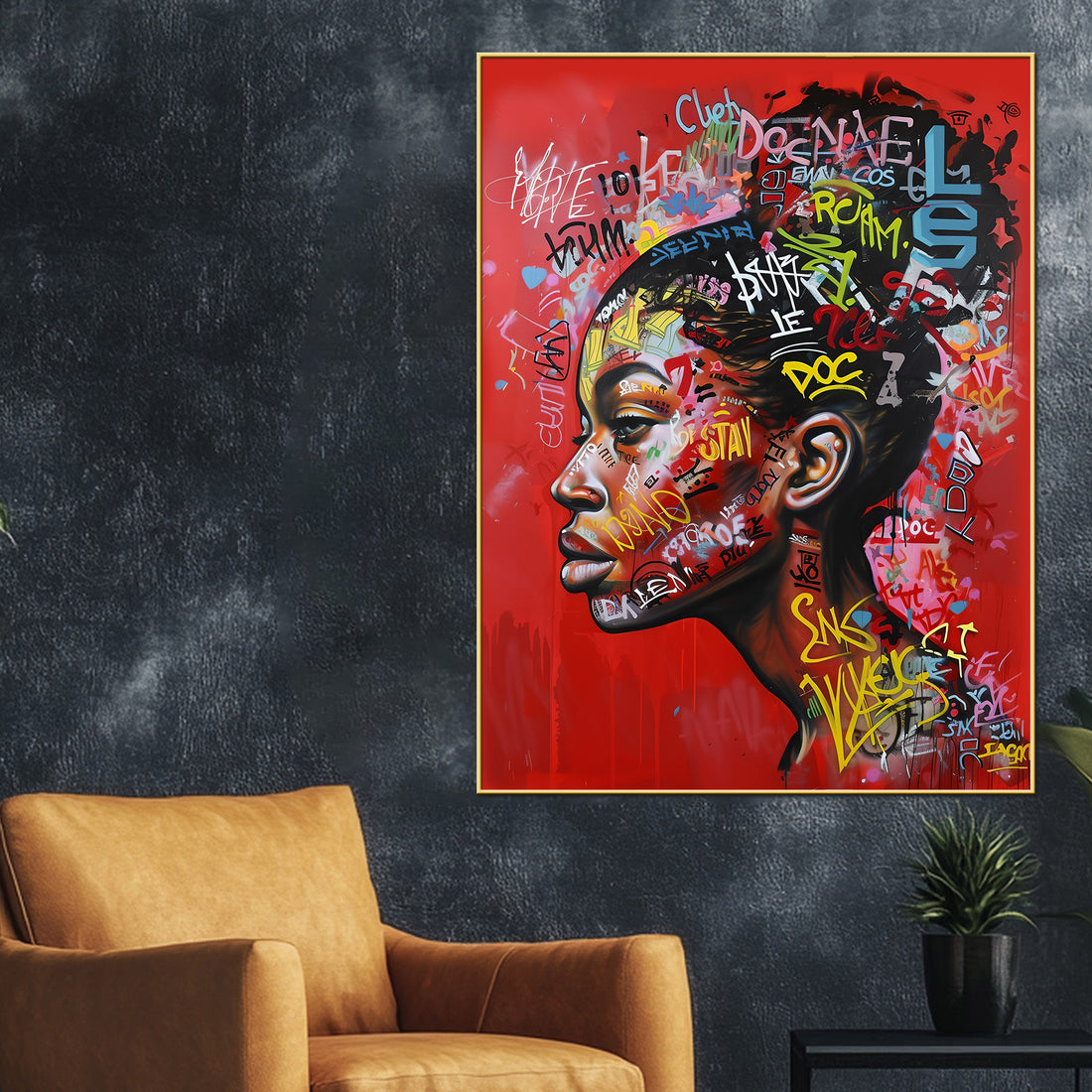 Beauty Of Wakanda Afro Art Cotton Canvas Wall Painting