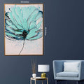 Blooming Serenity Hand Painted Wall Painting with Floating Frame
