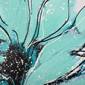 Blooming Serenity Hand Painted Wall Painting with Floating Frame