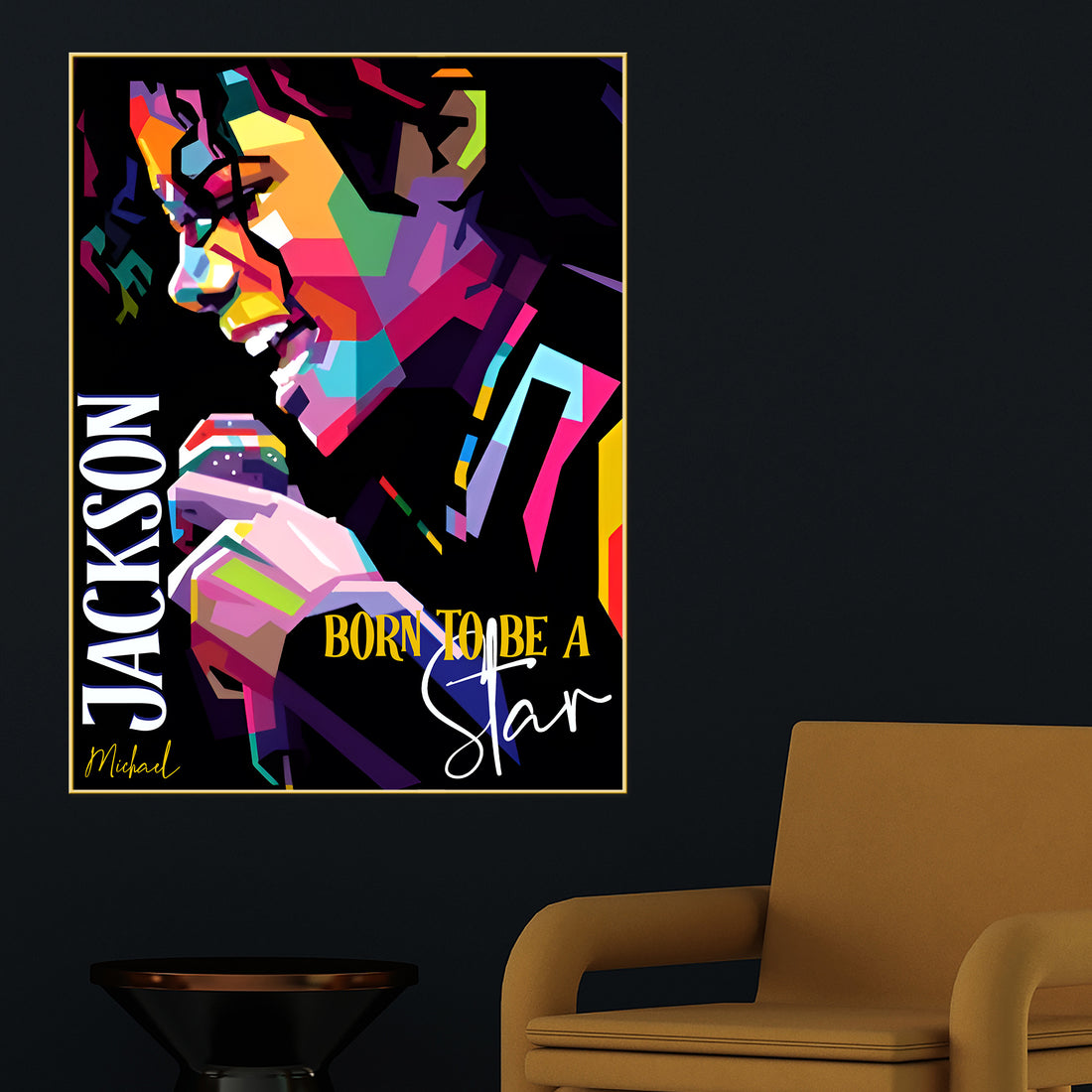 Born To Be Star MJ Abstract Art Cotton Canvas Wall Painting