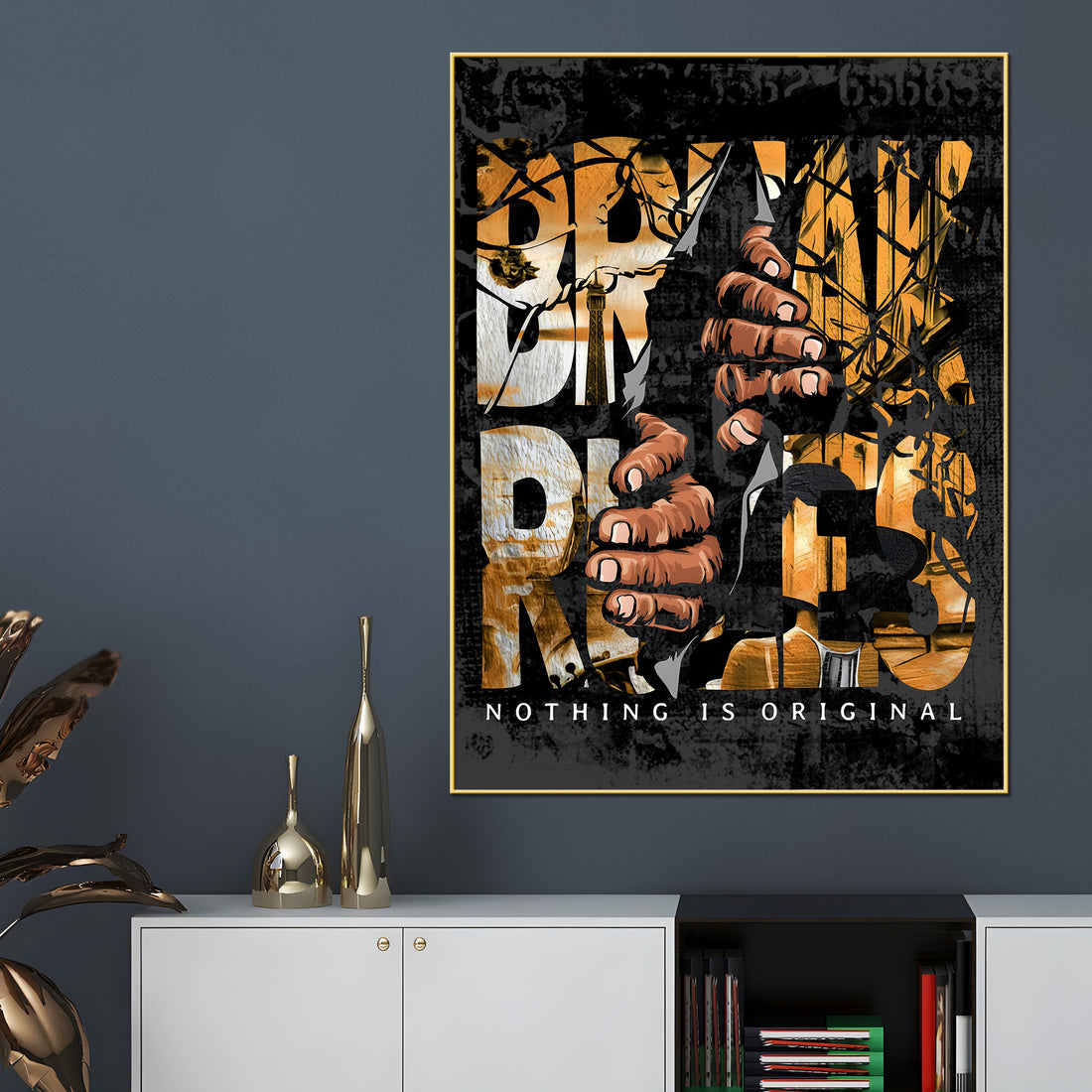 Break The Rule Or Make The Rule Bold Urban Cotton Canvas Wall Painting
