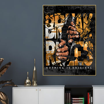 Break The Rule Or Make The Rule Bold Urban Cotton Canvas Wall Painting