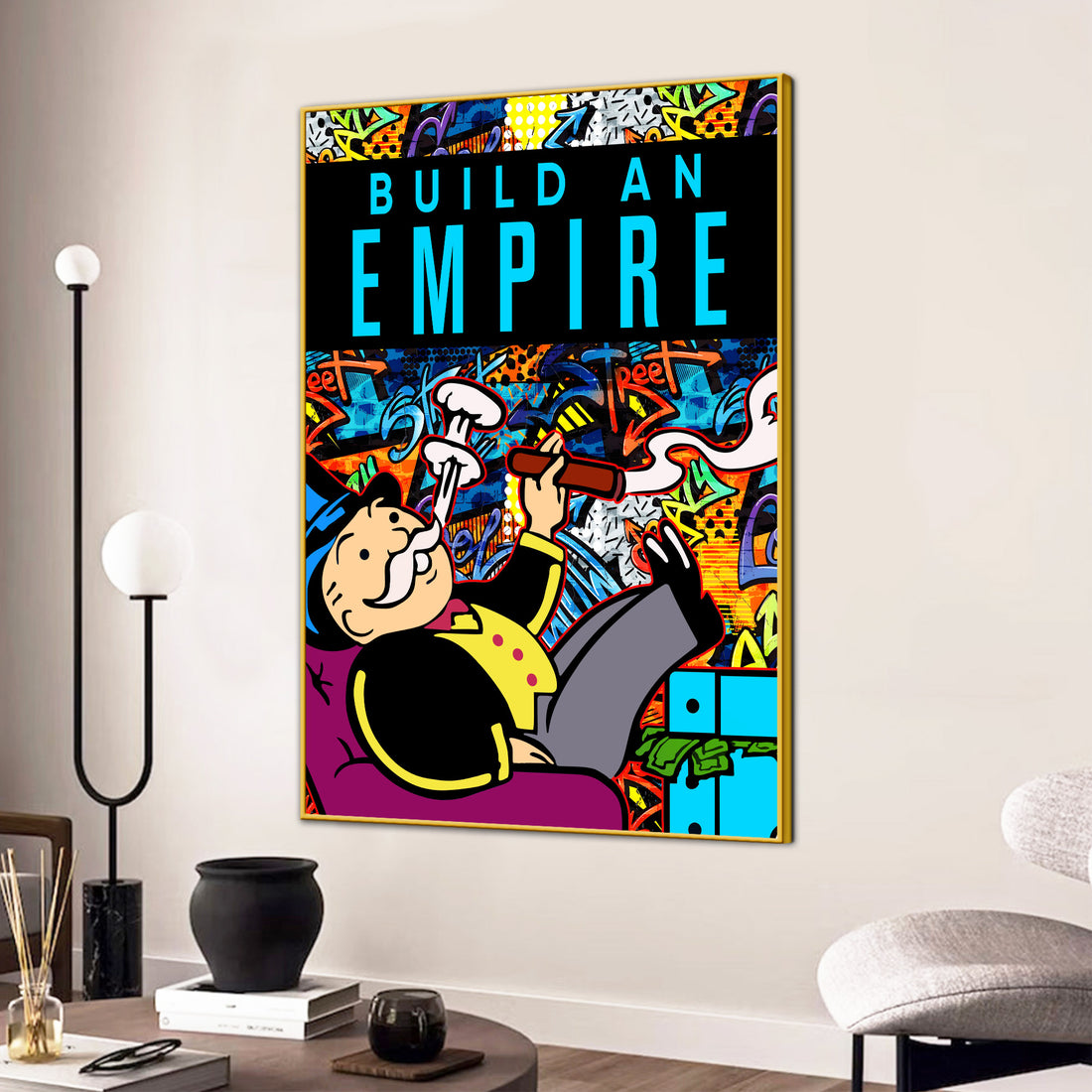 Build An Empire Not House Graffiti Cotton Canvas Wall Painting