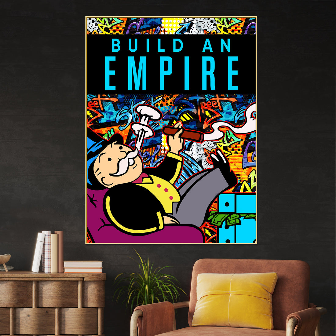 Build An Empire Not House Graffiti Cotton Canvas Wall Painting