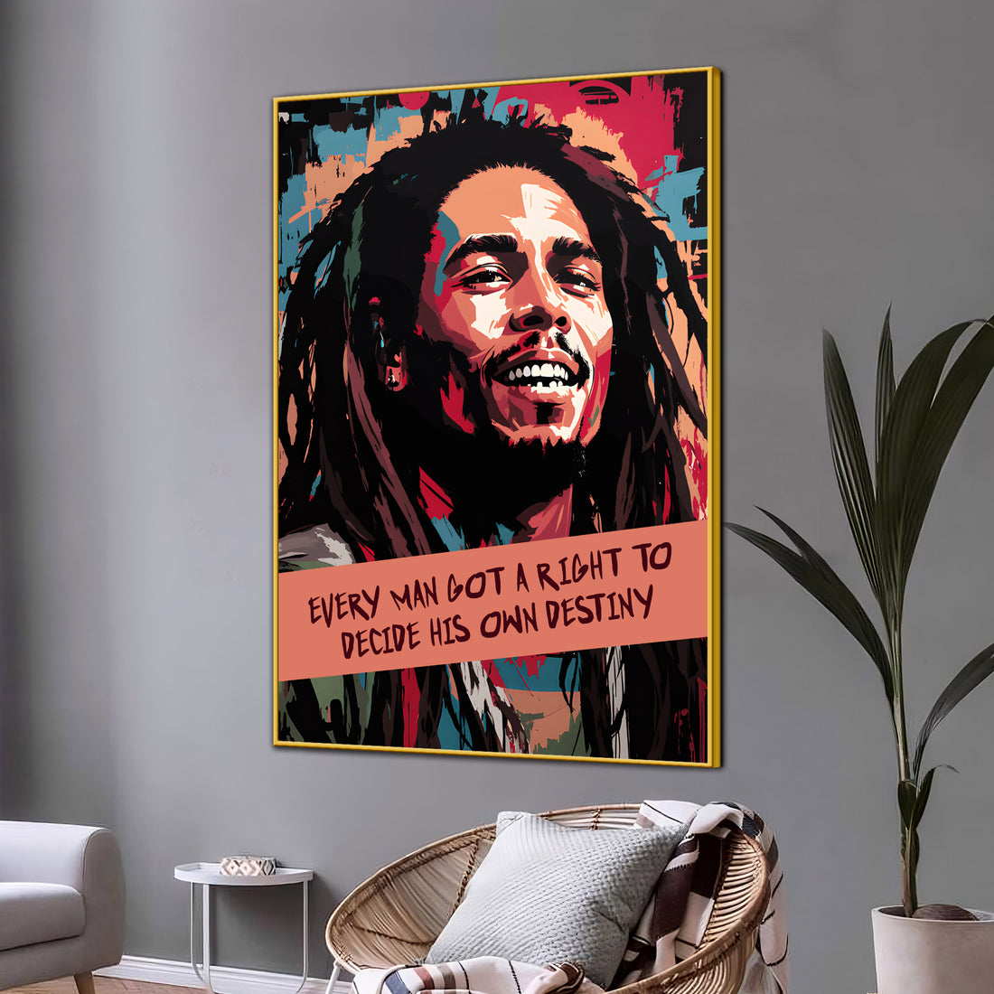 Build Your Own Destiny Bob Marley Cotton Canvas Wall Painting