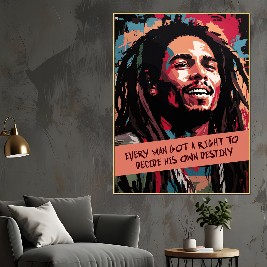 Build Your Own Destiny Bob Marley Cotton Canvas Wall Painting