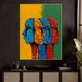 Colourfull Trio of Minds American Cotton Canvas Wall Painting