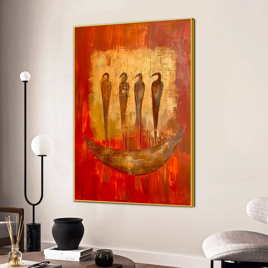 Da Vinci Abstract Ancient Africa Wall Art Cotton Canvas Wall Painting