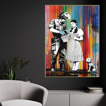 Death Nyc Rainbow Backdrop Pop Art Cotton Canvas Wall Painting