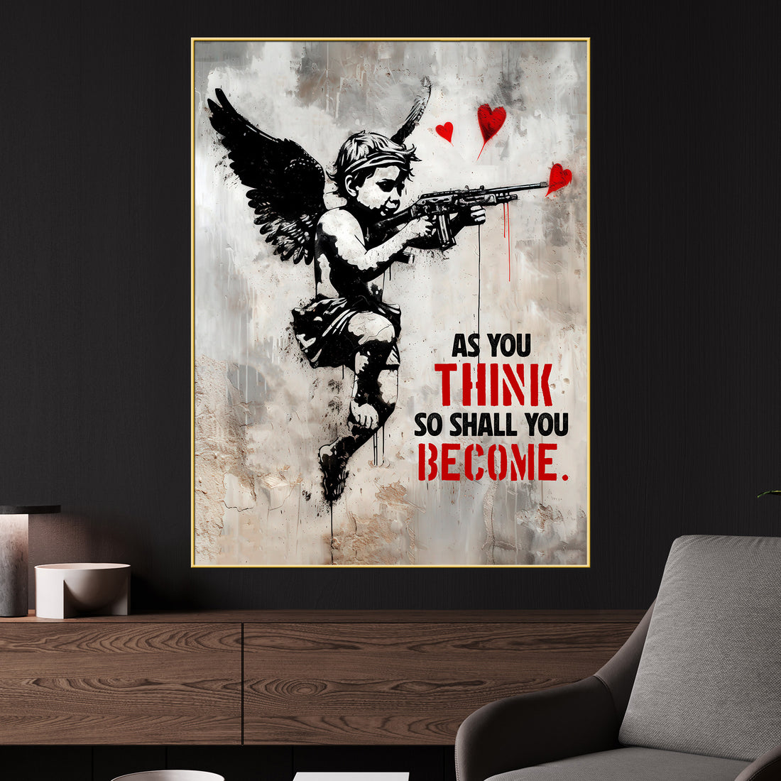 Don't Kill Bonzo Angel Vibes Graffiti Cotton Canvas Wall Painting