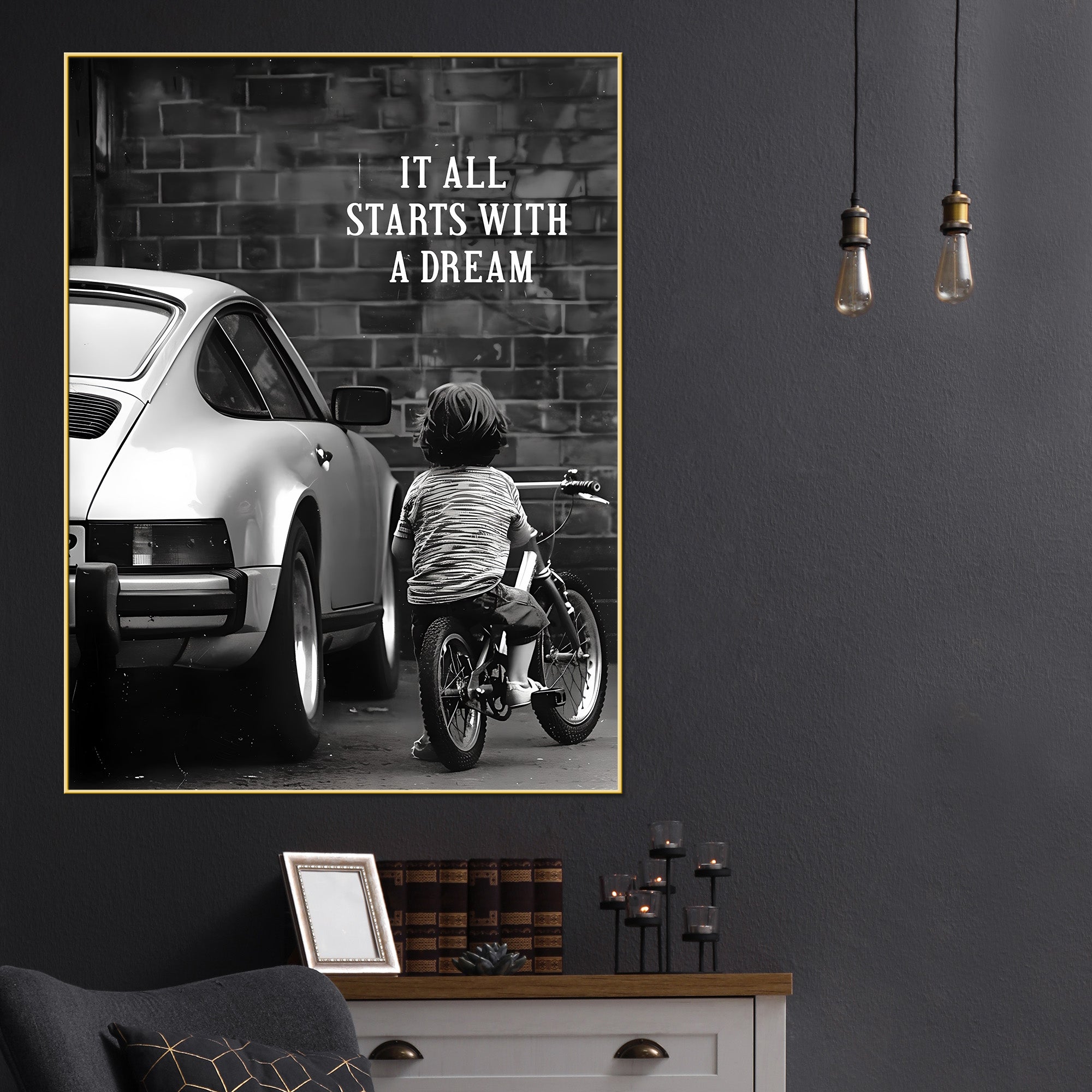 Dream Of Kid Inspirational Cotton Canvas Wall Painting