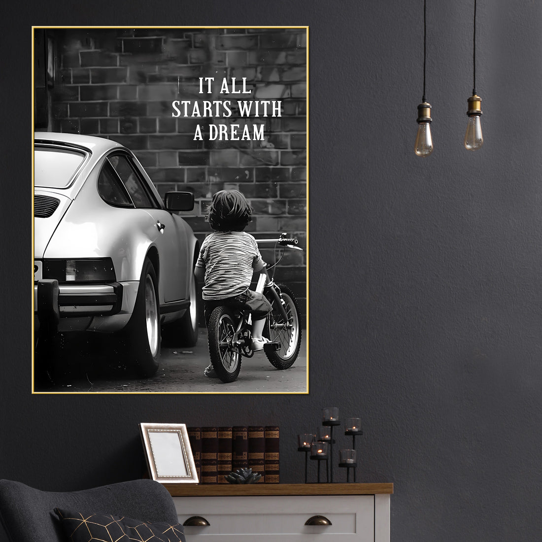 Dream Of Kid Inspirational Cotton Canvas Wall Painting