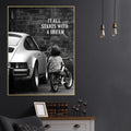 Dream Of Kid Inspirational Cotton Canvas Wall Painting