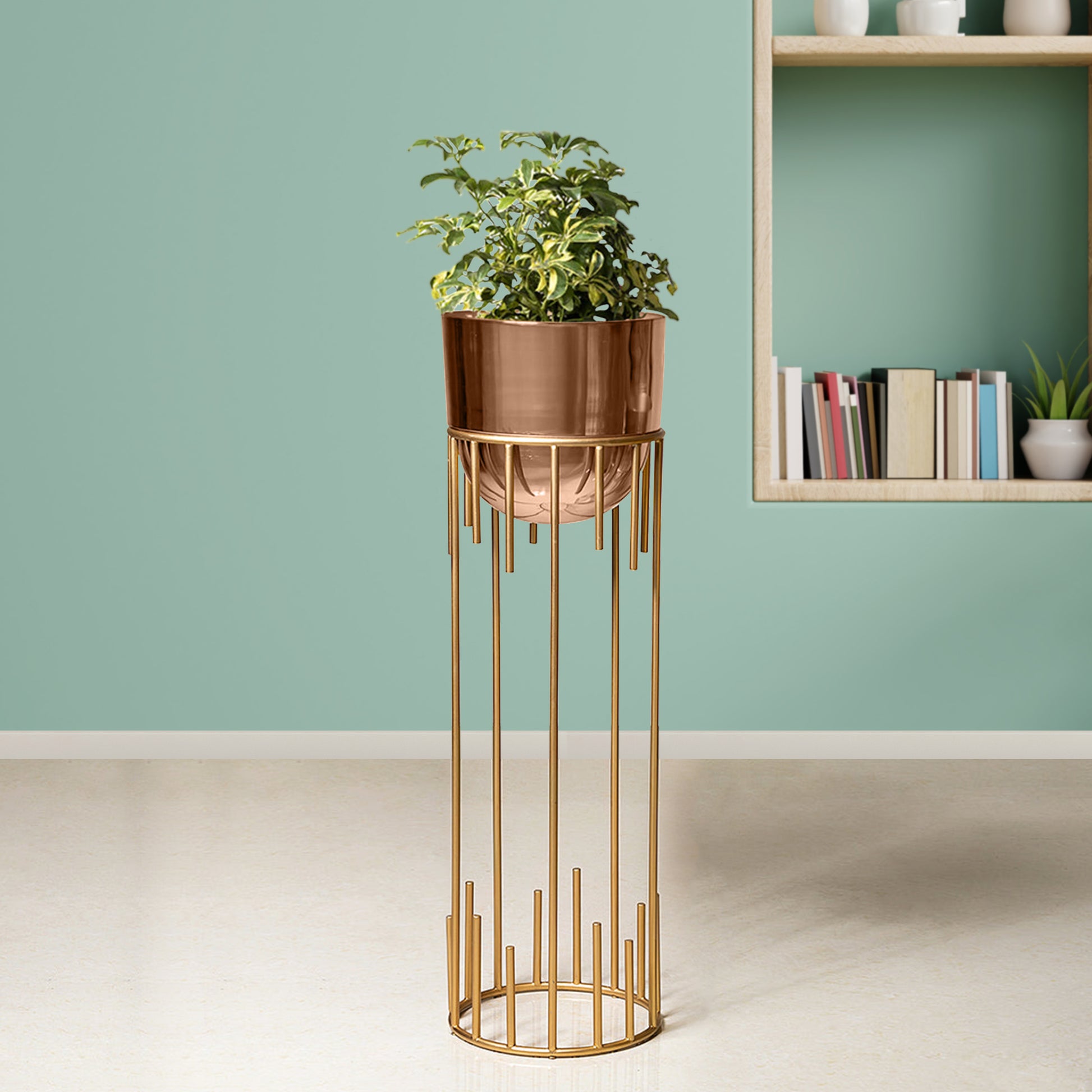 plant pot with gold stand Dripping Luxury Metal Gold Stand & Ross Gold Pot