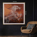 Evening Stallion Horse  Hand Painted Wall Painting with Floating Frame