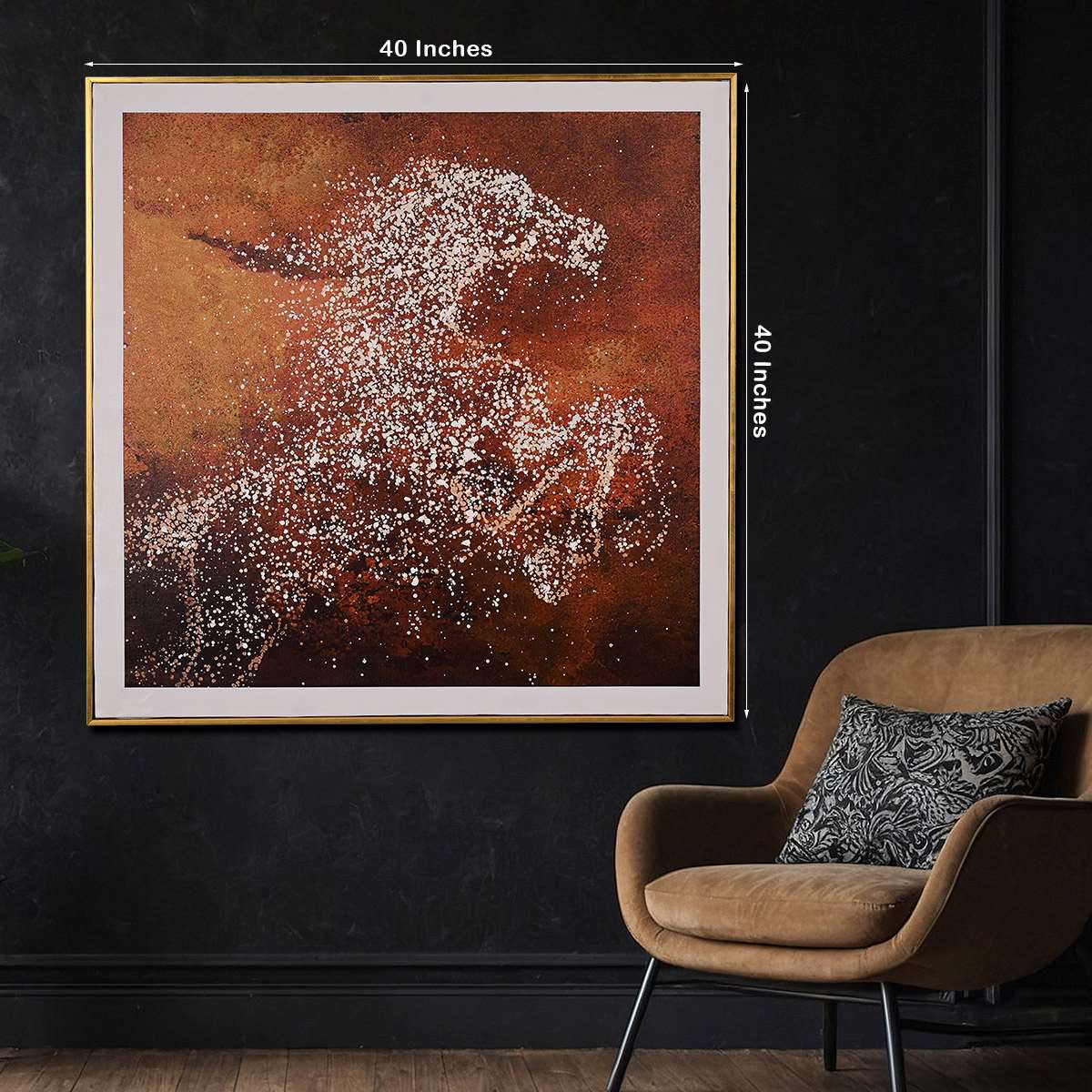 Evening Stallion Horse  Hand Painted Wall Painting with Floating Frame