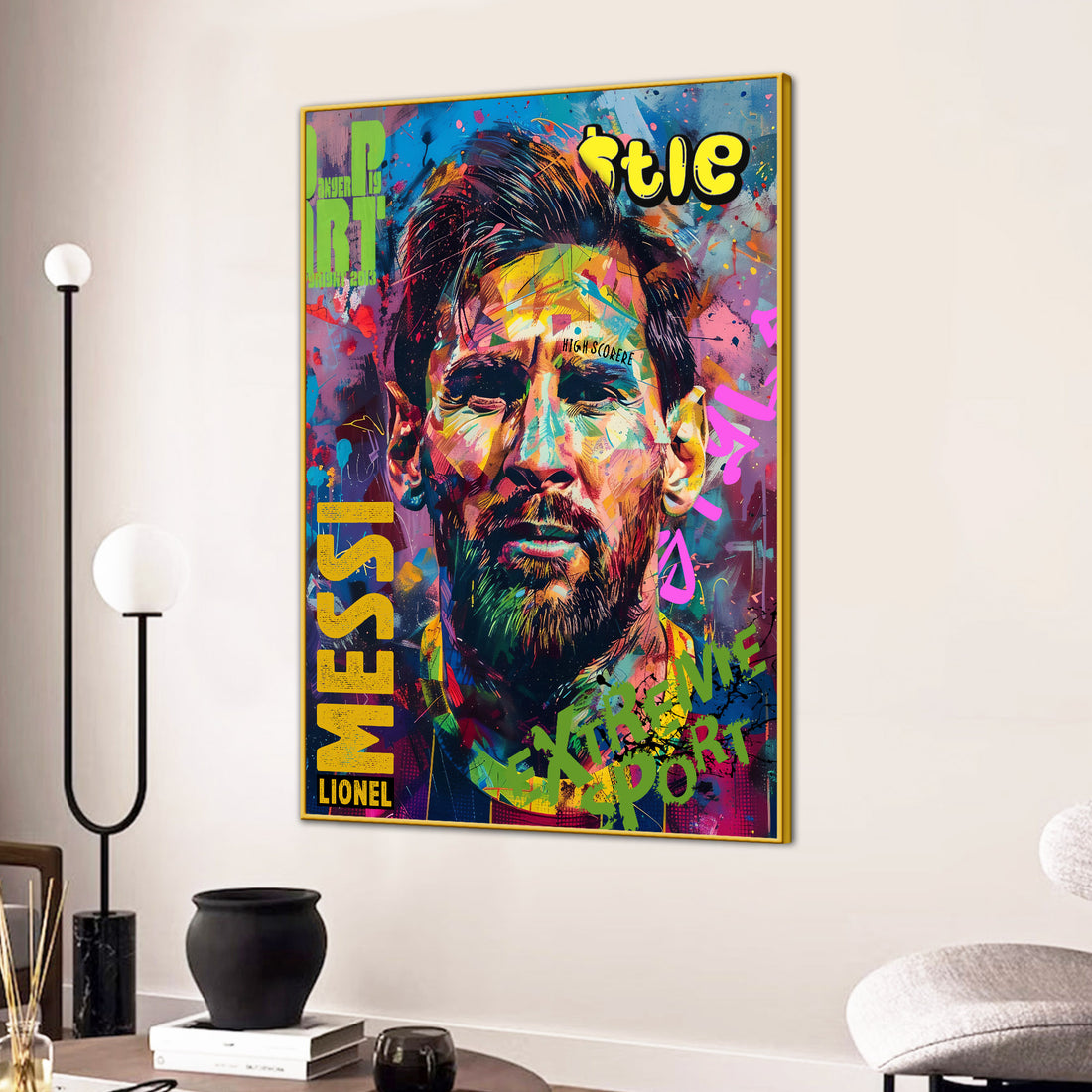 Feel The Inner Goat Pop Art Cotton Canvas Wall Painting