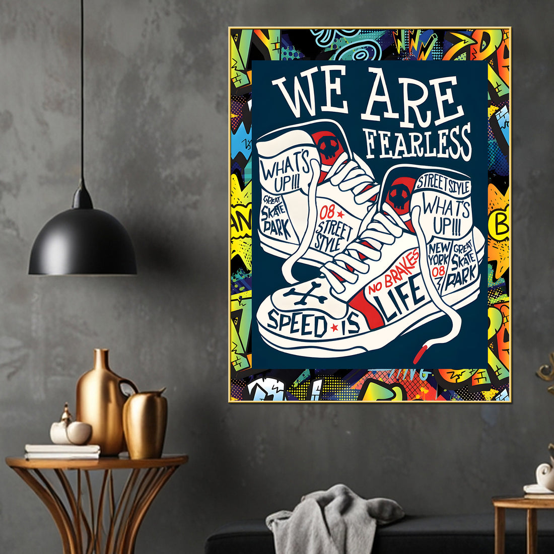 Find Your Path Fearlessly Pop Art Cotton Canvas Wall Painting