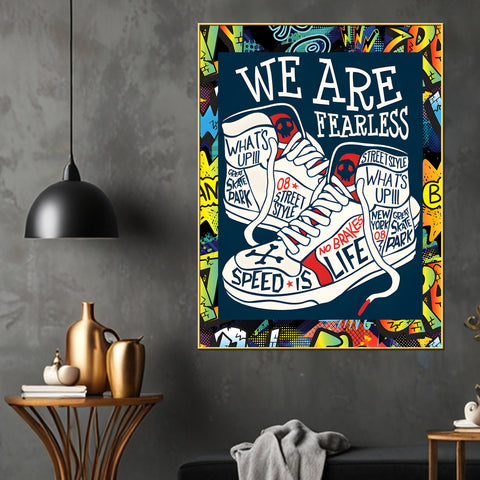 Find Your Path Fearlessly Pop Art Cotton Canvas Wall Painting