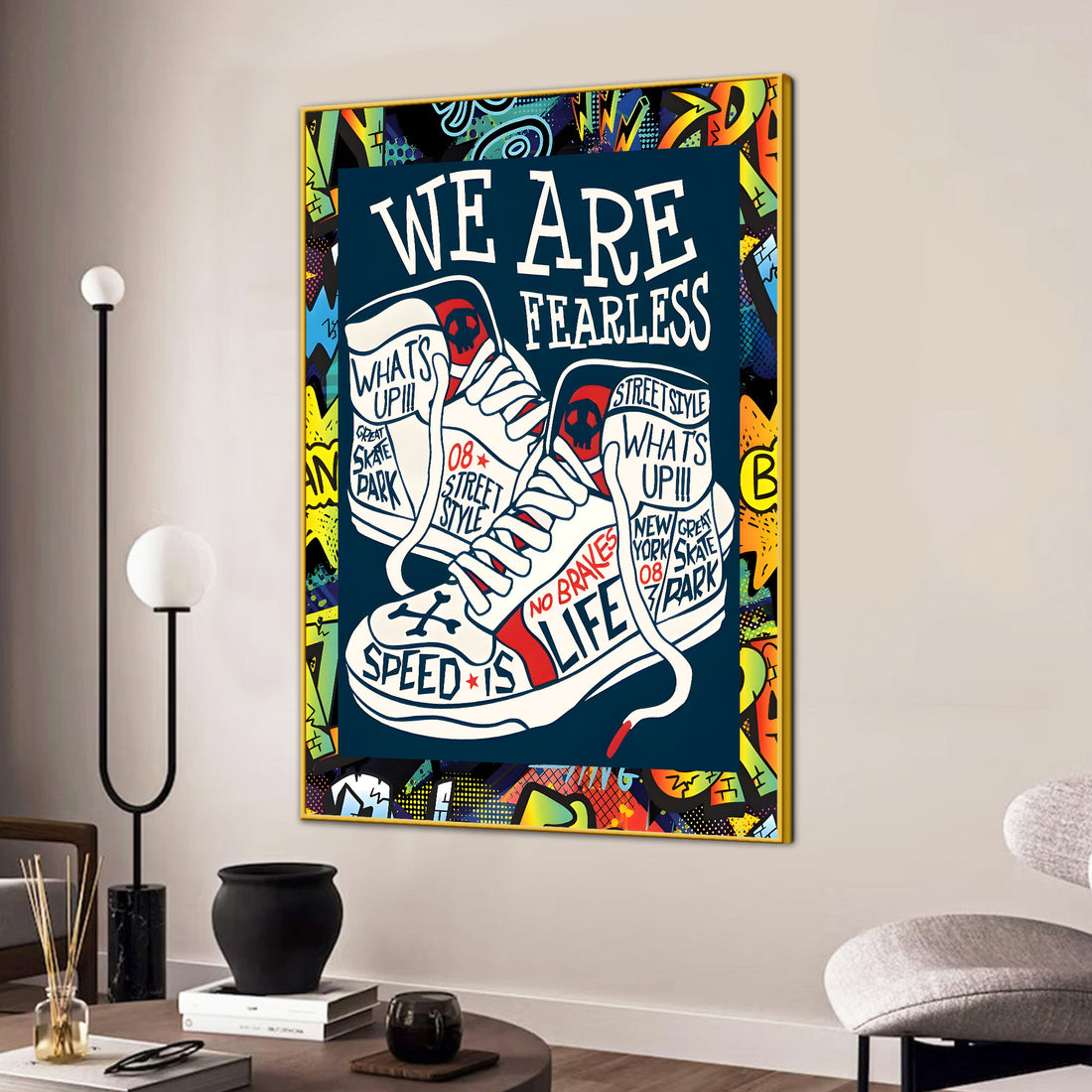 Find Your Path Fearlessly Pop Art Cotton Canvas Wall Painting