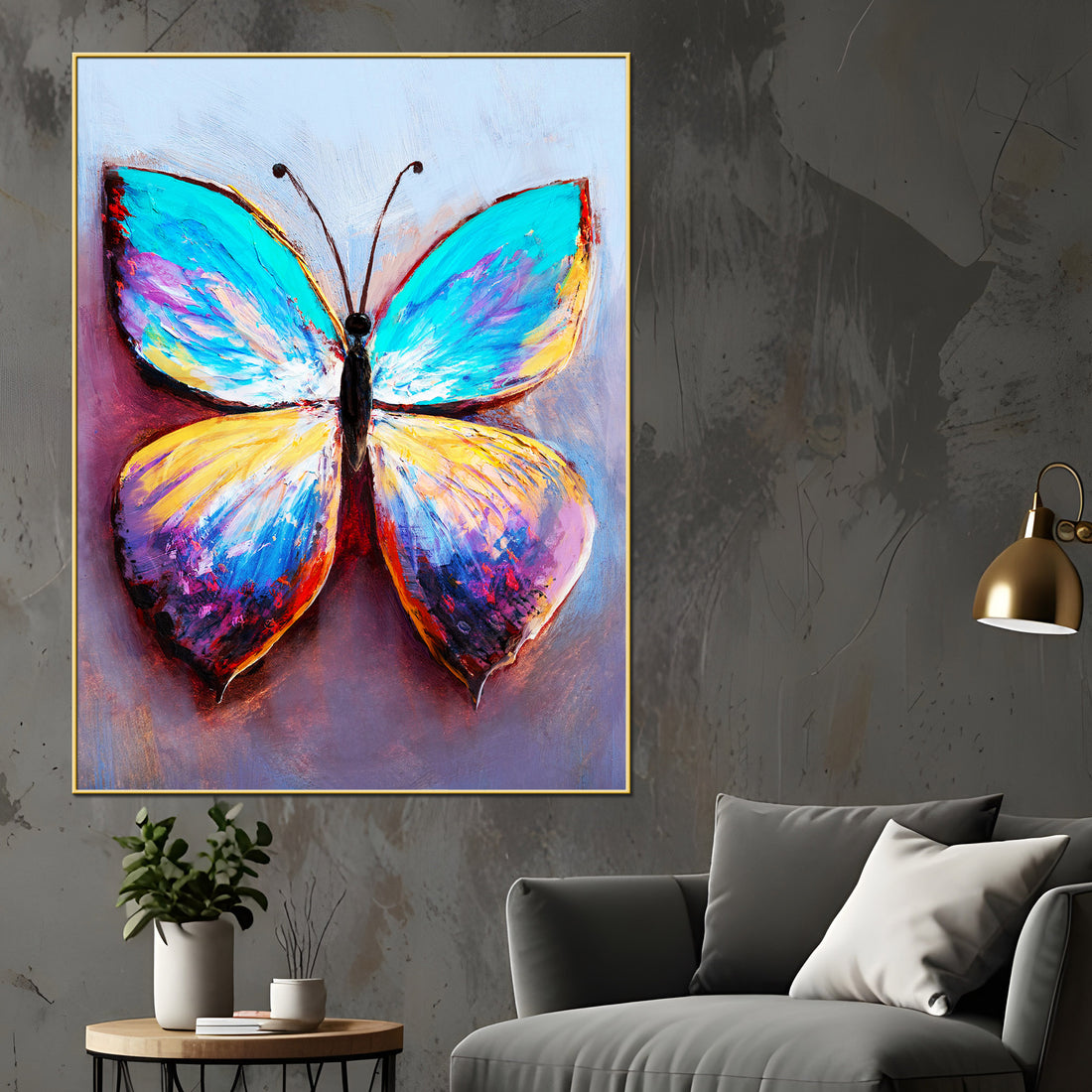 Float In The Sky Butterfly Bliss Cotton Canvas Wall Painting