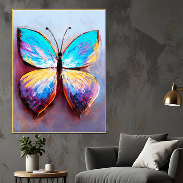 Float In The Sky Butterfly Bliss Cotton Canvas Wall Painting