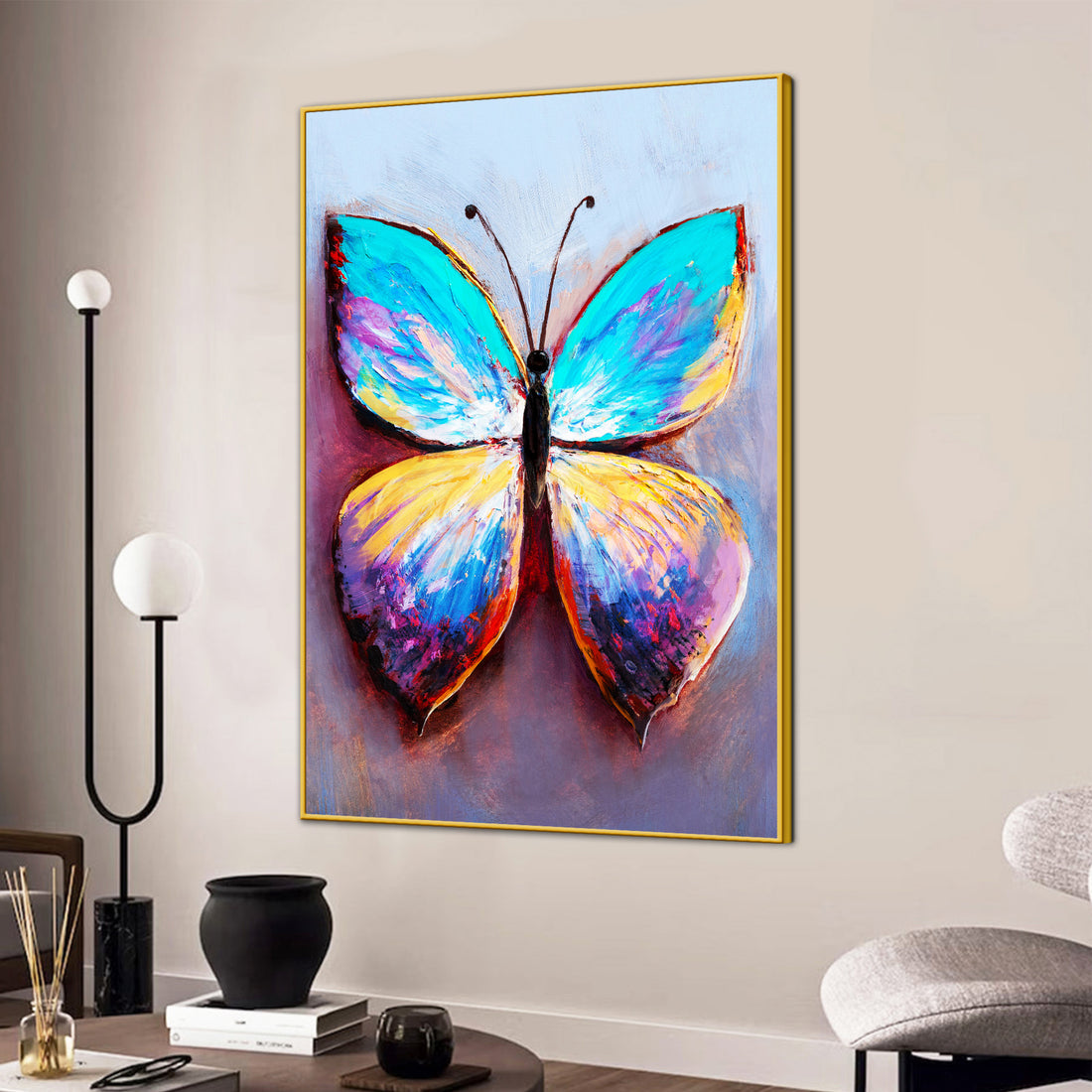 Float In The Sky Butterfly Bliss Cotton Canvas Wall Painting