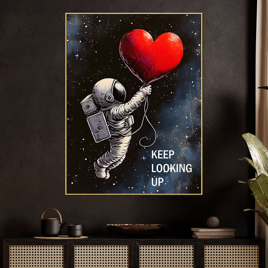Float In Your Cosmic Love Cotton Canvas Wall Painting