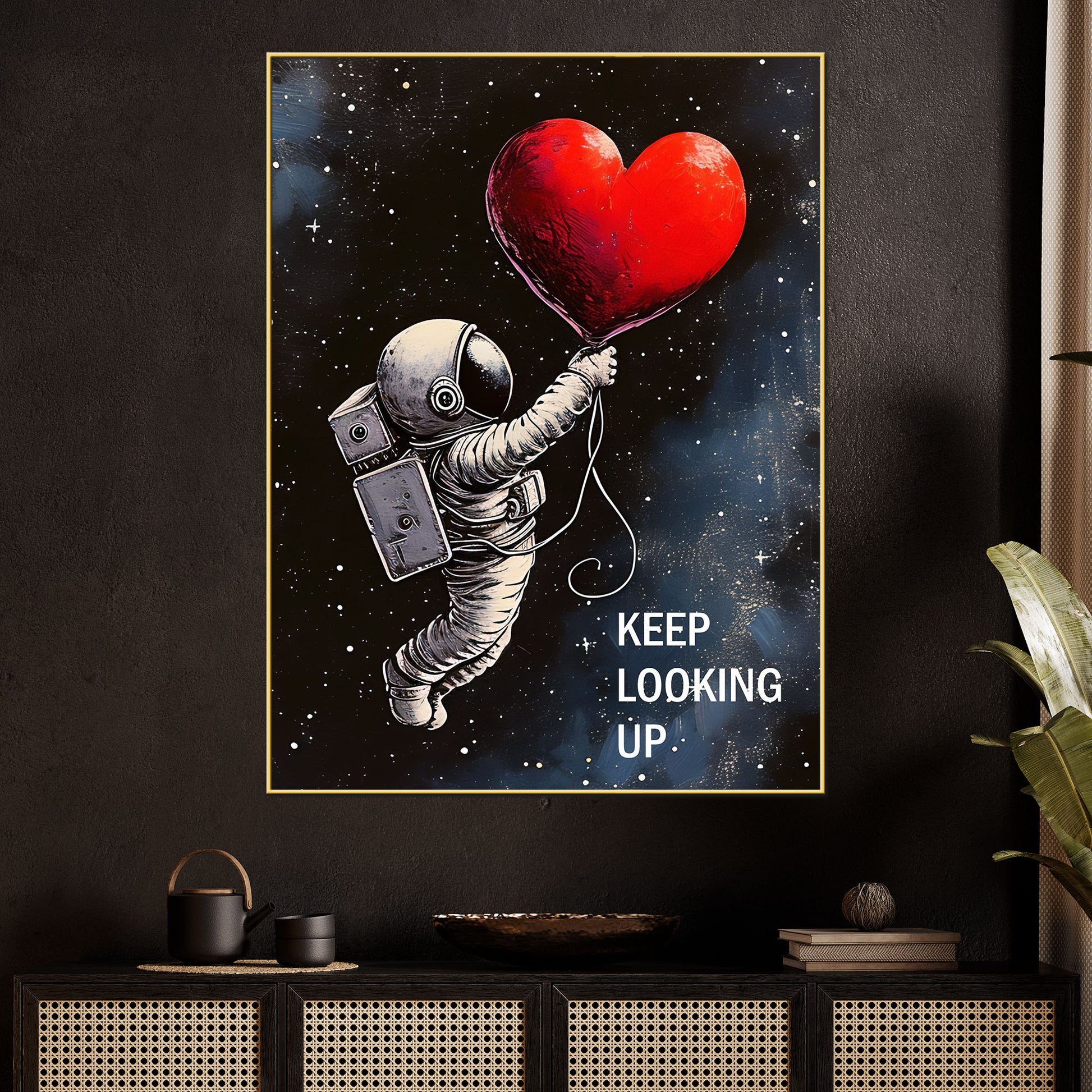 Float In Your Cosmic Love Cotton Canvas Wall Painting