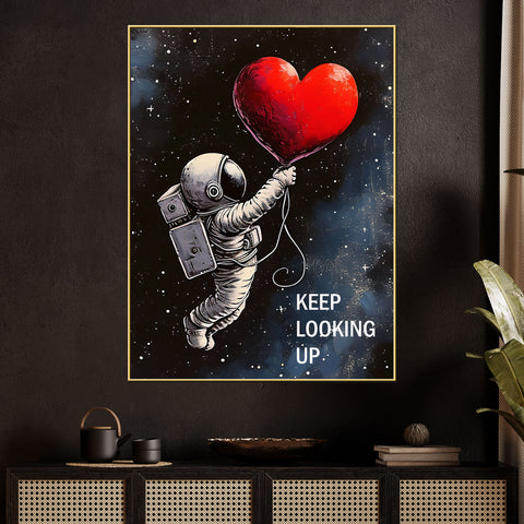 Float In Your Cosmic Love Cotton Canvas Wall Painting