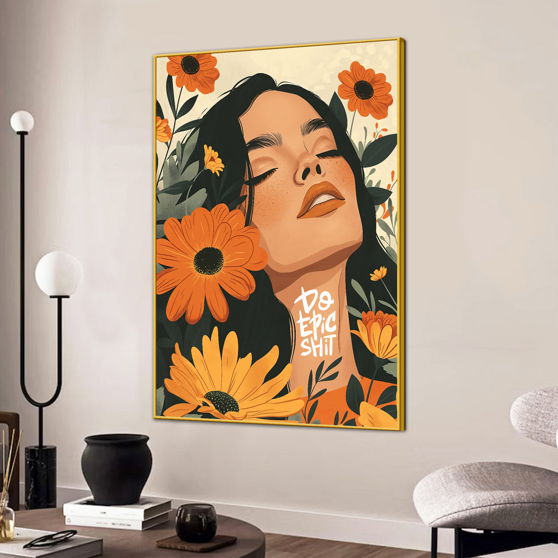 Freedom Of Beauty Pop Art Cotton Canvas Wall Painting