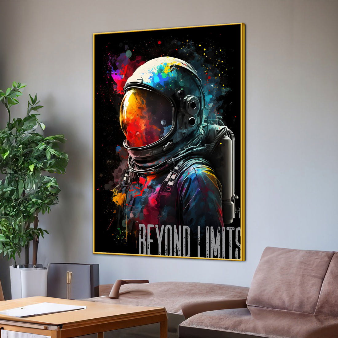 Go Beyond Your Limits Modern Spaces Cotton Canvas Wall Painting