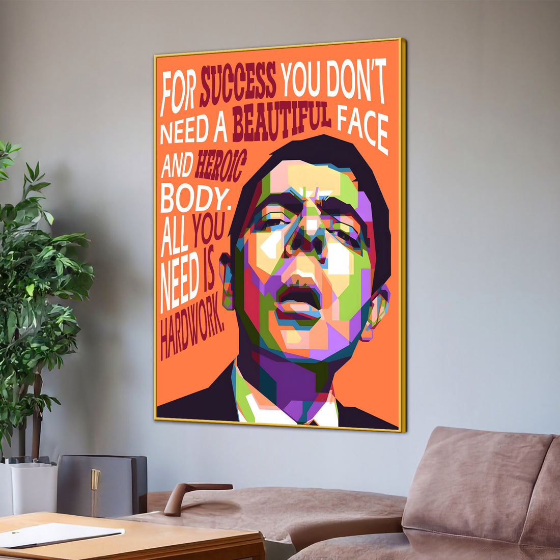 God Of Laughter Mr. Bean Cotton Canvas Wall Painting