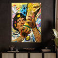 Golden Glory: The King Maradona Triumph Cotton Canvas Wall Painting