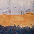 Golden Horizon Abstract Hand Painted Wall Painting with Floating Frame