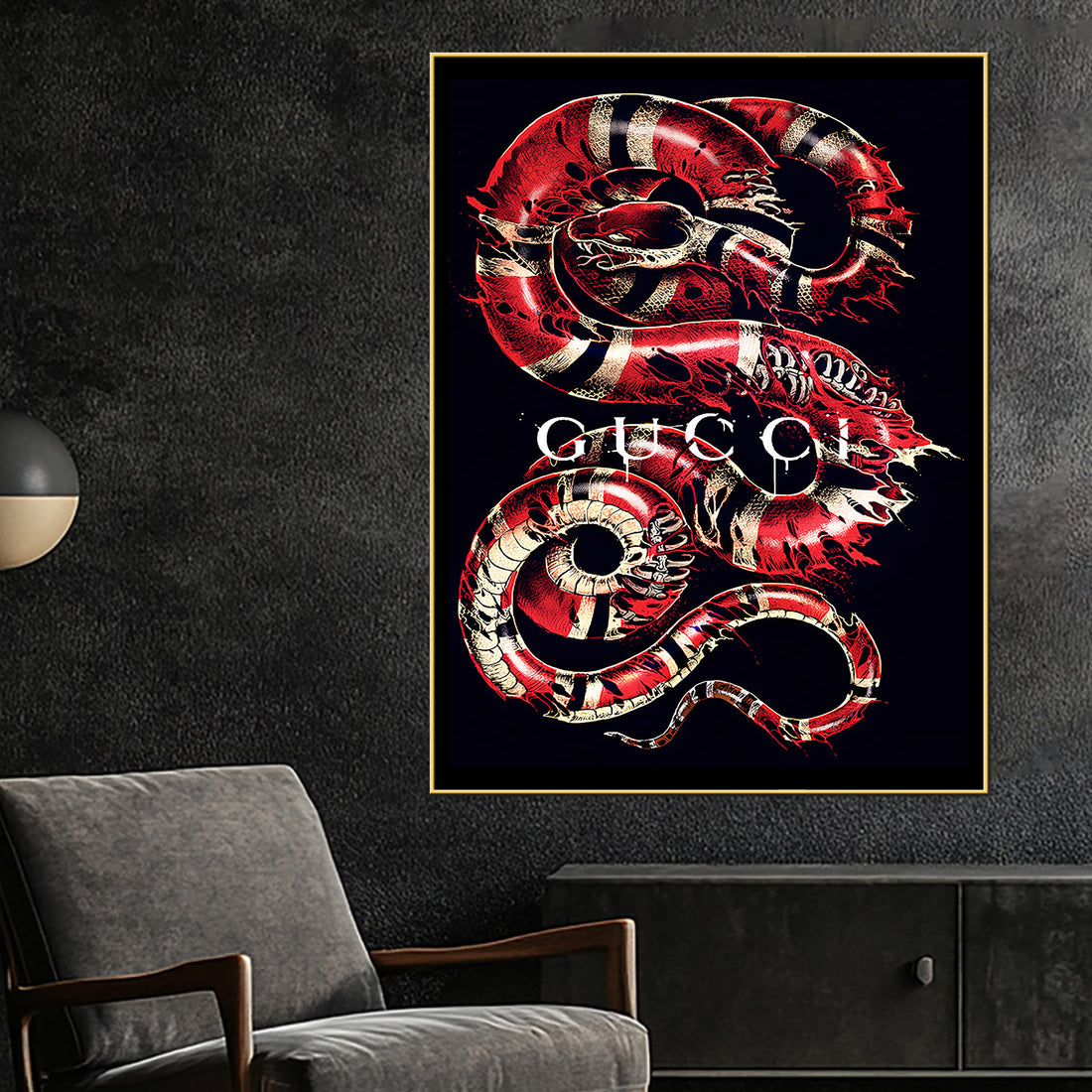 Indulgence Of Bold Gucci Cotton Canvas Wall Painting