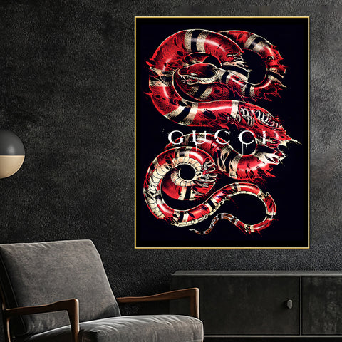 Indulgence Of Bold Gucci Cotton Canvas Wall Painting
