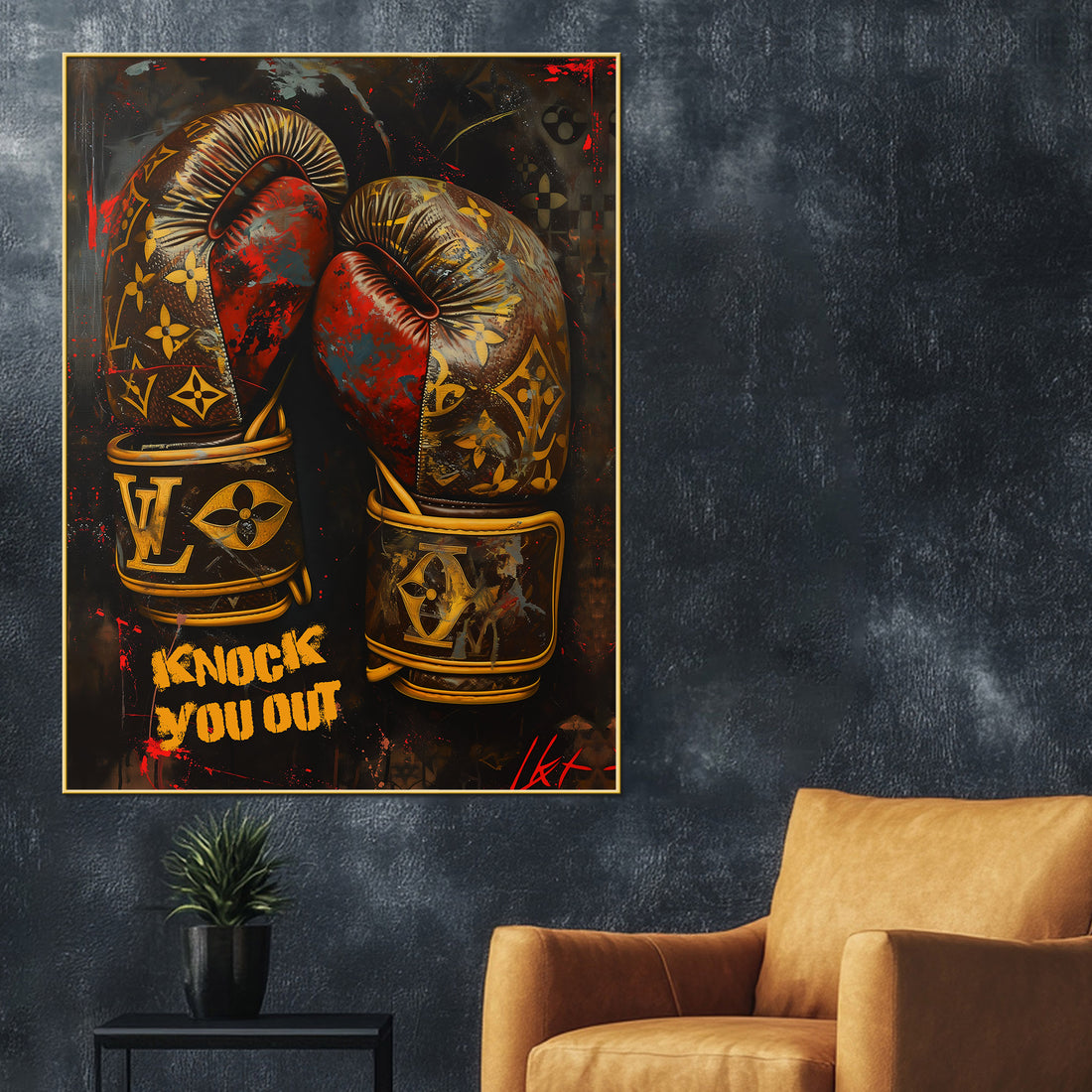 Indulgence Of Lv Gloves Knock Out Cotton Canvas Wall Painting