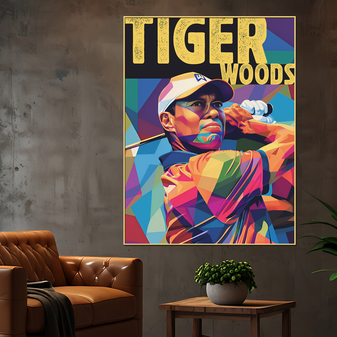 Legend Tiger Wood Cotton Canvas Wall Painting