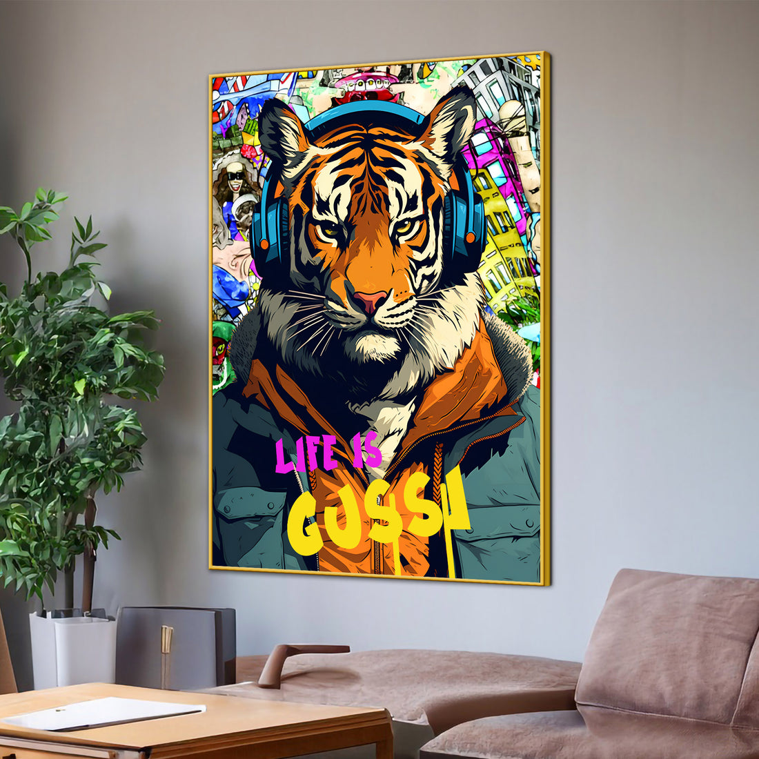 Life Of The King Makker Pop Art Cotton Canvas Wall Painting